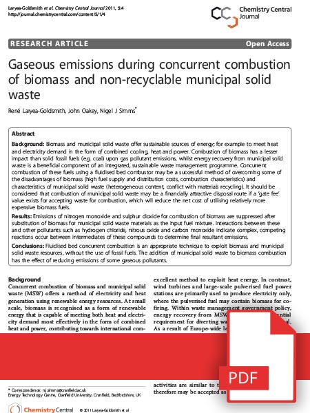 Biomass Combustion Research