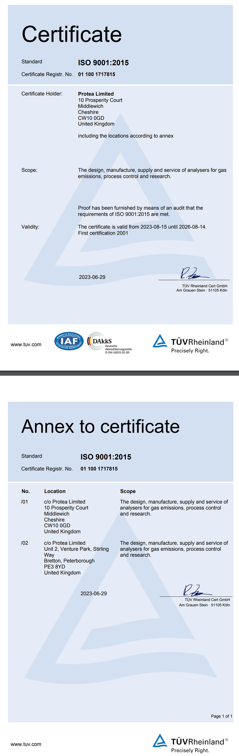 ISO 9001:2015 Re-certification Complete