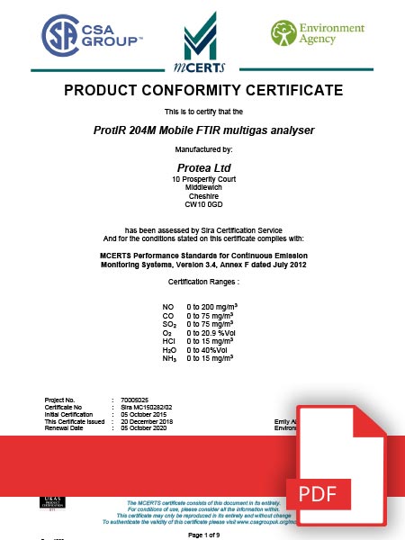 ProtIR 204M Mobile FTIR multigas analyser